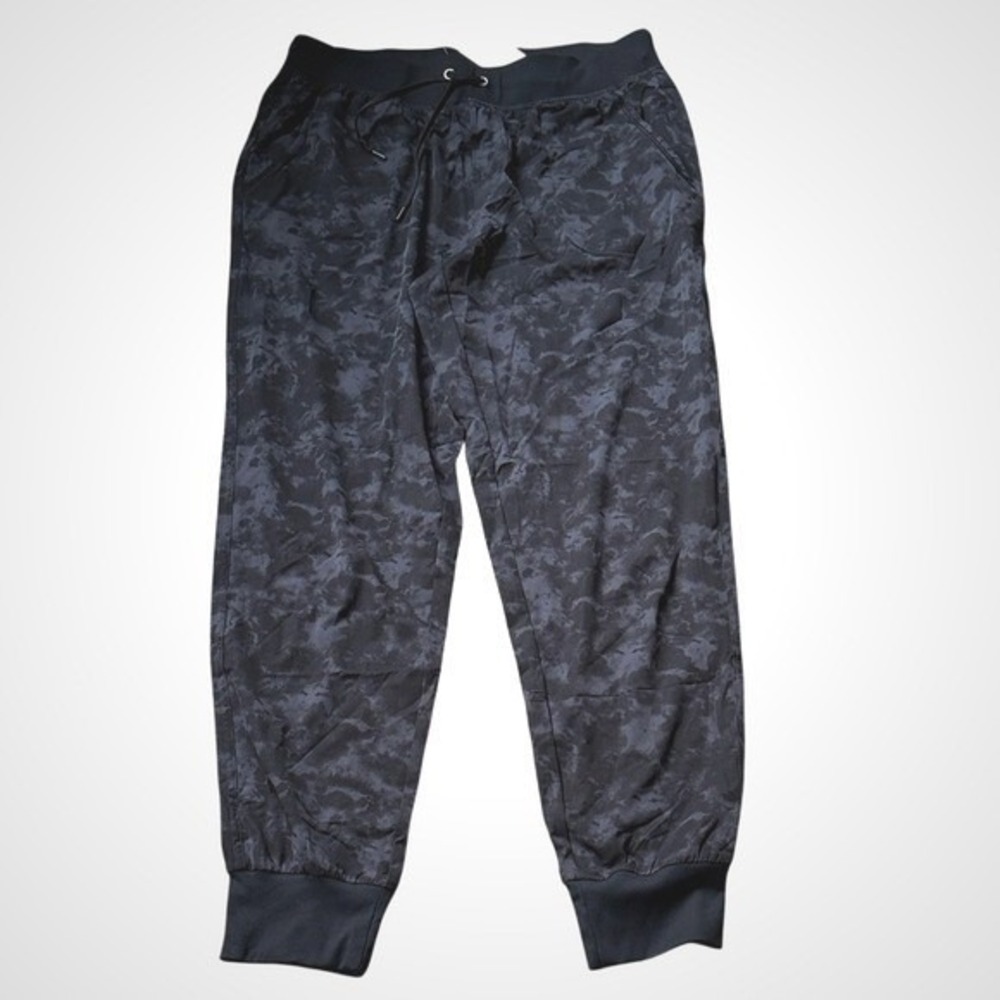 CRZ YOGAโ Camo Jogger Pants The Smoke Ink Mist Black Gray LG NWT Activewear